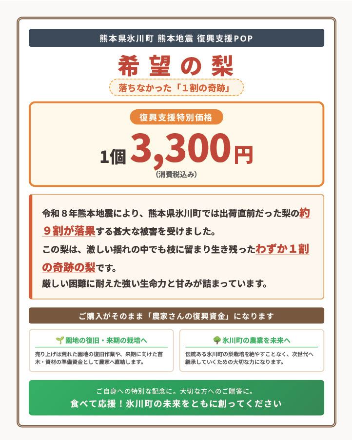 希望の梨POP