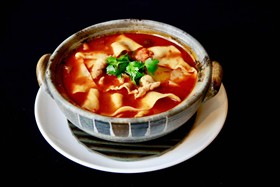 郷土料理”だご汁”流行りの麻辣湯の味付けで